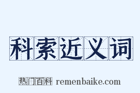科索近义词是什么意思的图片